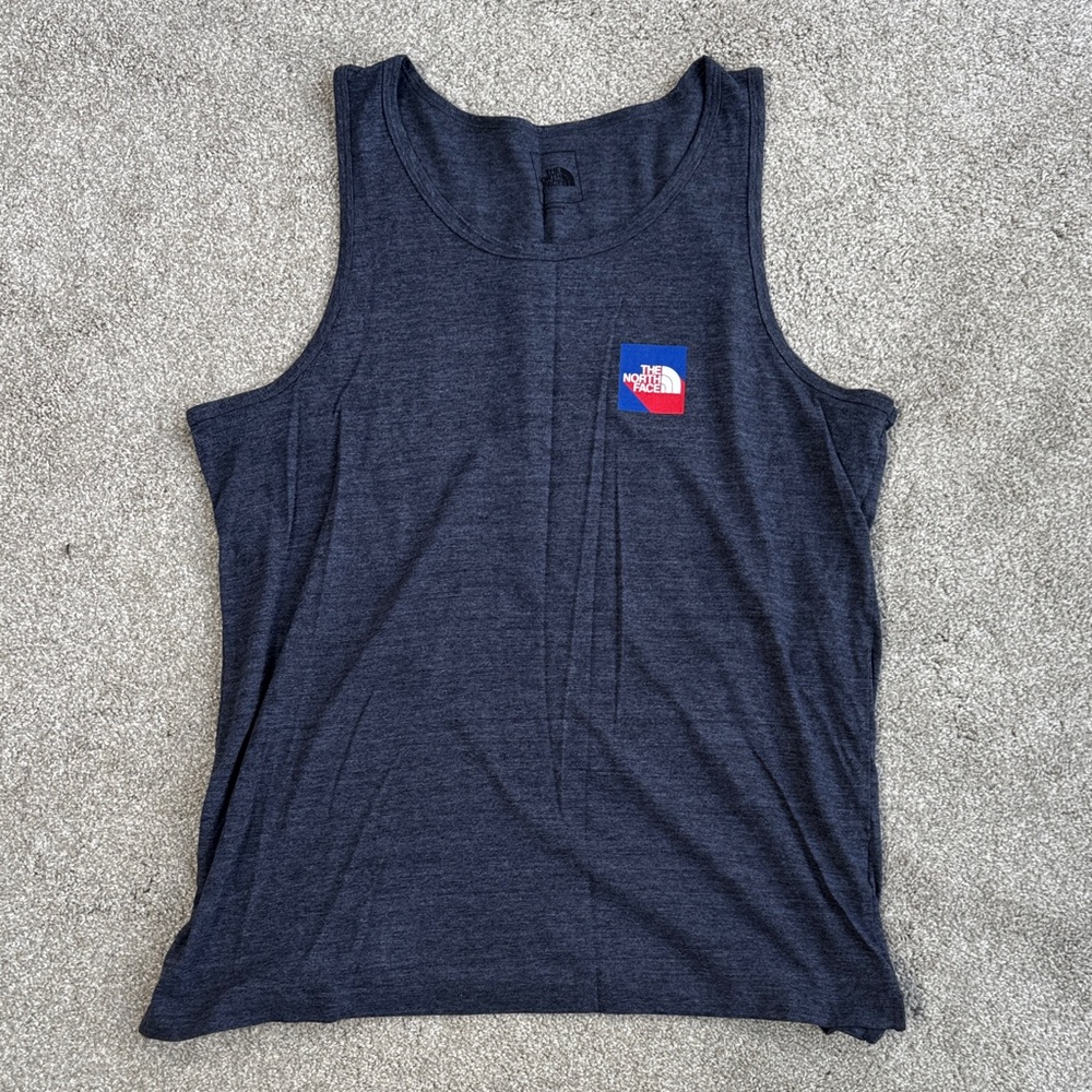 The North Face Dark Blue Tank Top with Logo